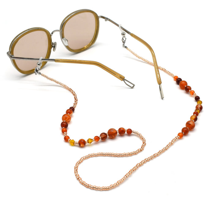 Stylish glasses holder chain with colorful accents Kalsten