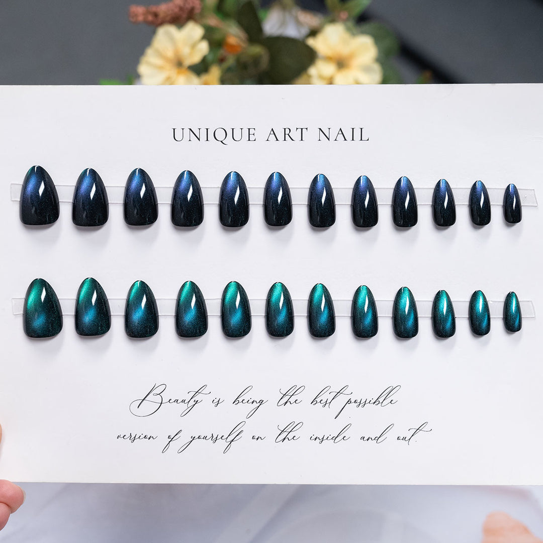 Glossy Long-Lasting Press-On Nail Set