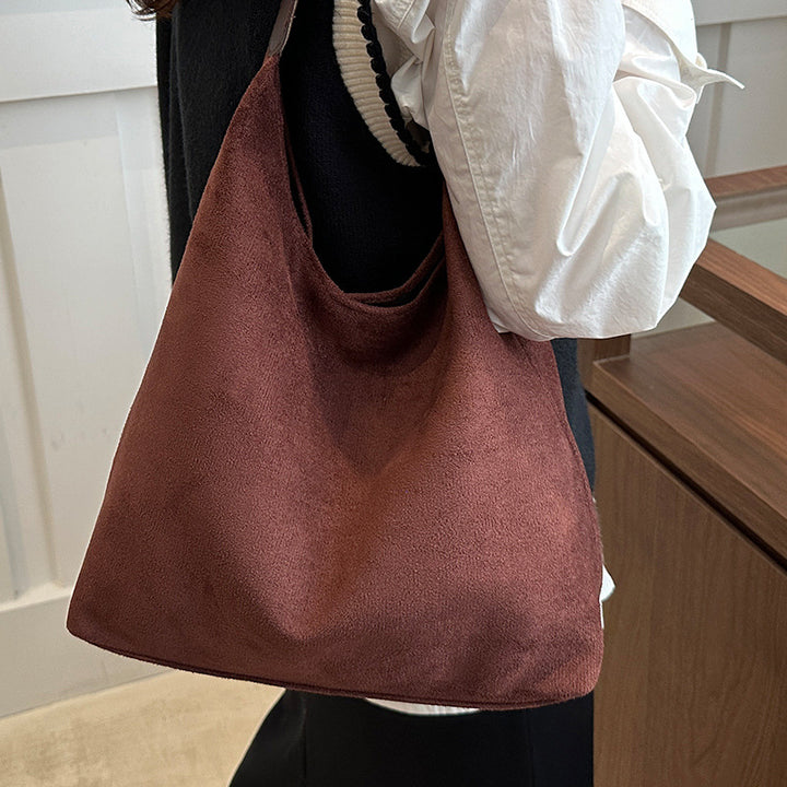 Minimalist Suede Shoulder Bag