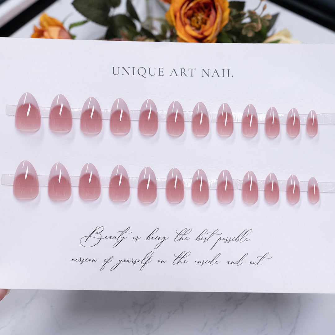 Elegant Glossy Press-On Nail Set  1791110280