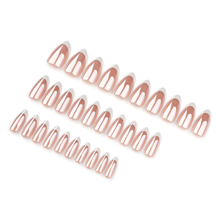 Artistic Gel Nails with Elegant French Tip Design Kalsten