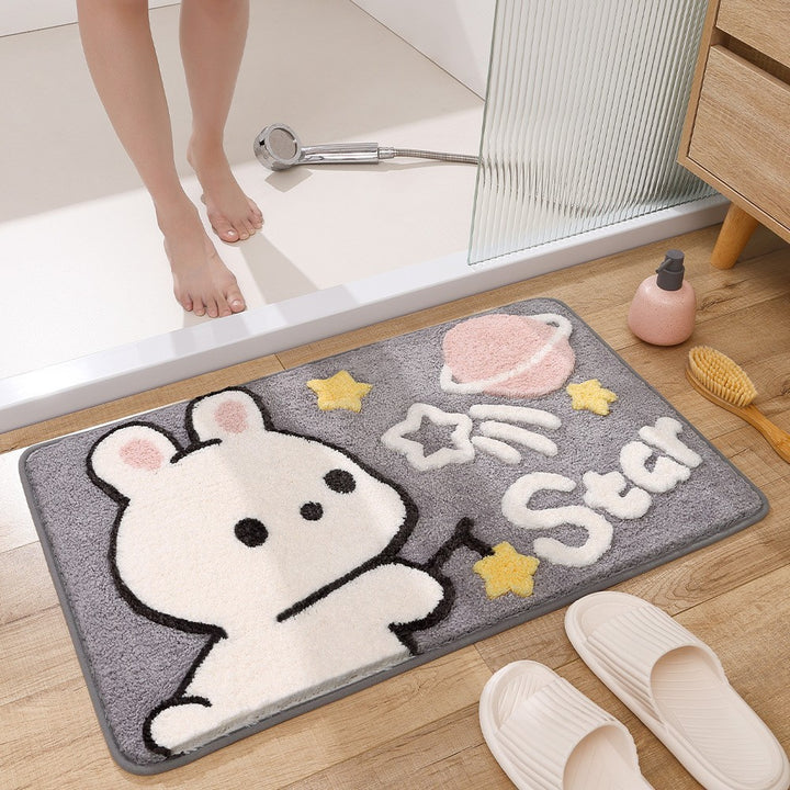 Plush Bunny-Themed Bath Mat Kalsten