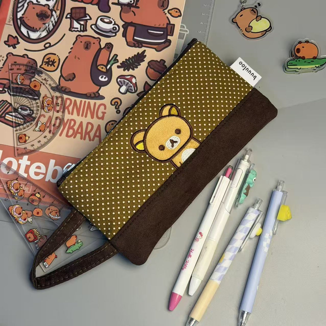 Cute Bear-Themed Zippered Pouch