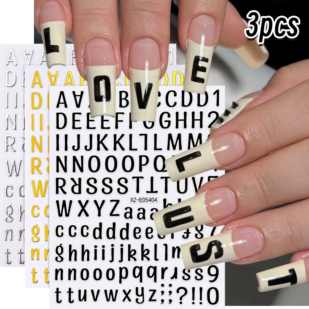 Decorative Nail Art Letter Stickers