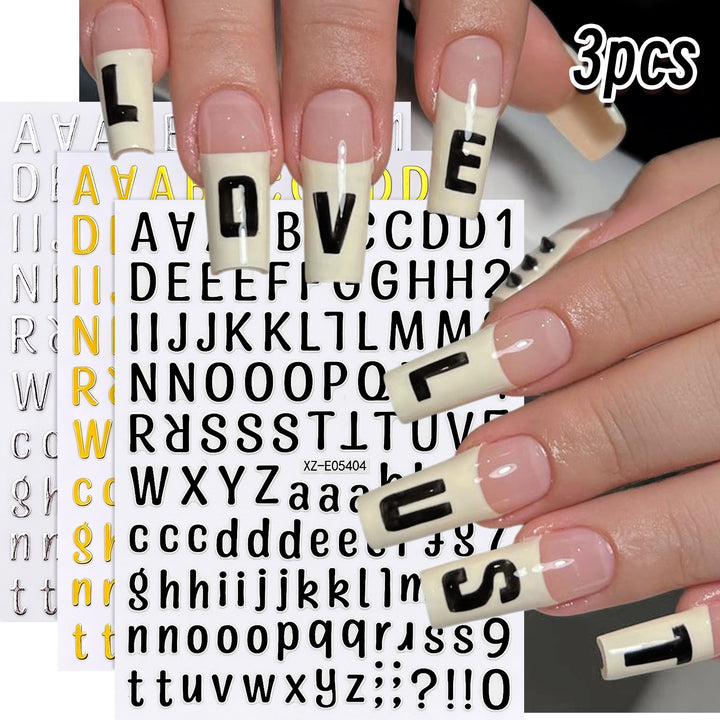 Decorative Nail Art Letter Stickers
