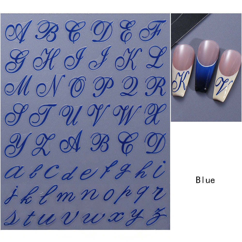 Elegant Calligraphy Nail Art Stencil Set