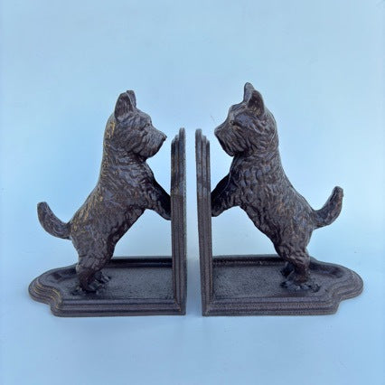 Decorative Cast Iron Dog Bookends