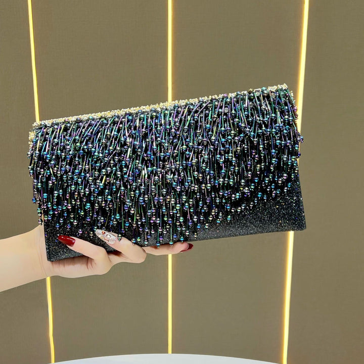 Beaded Fringe Evening Clutch