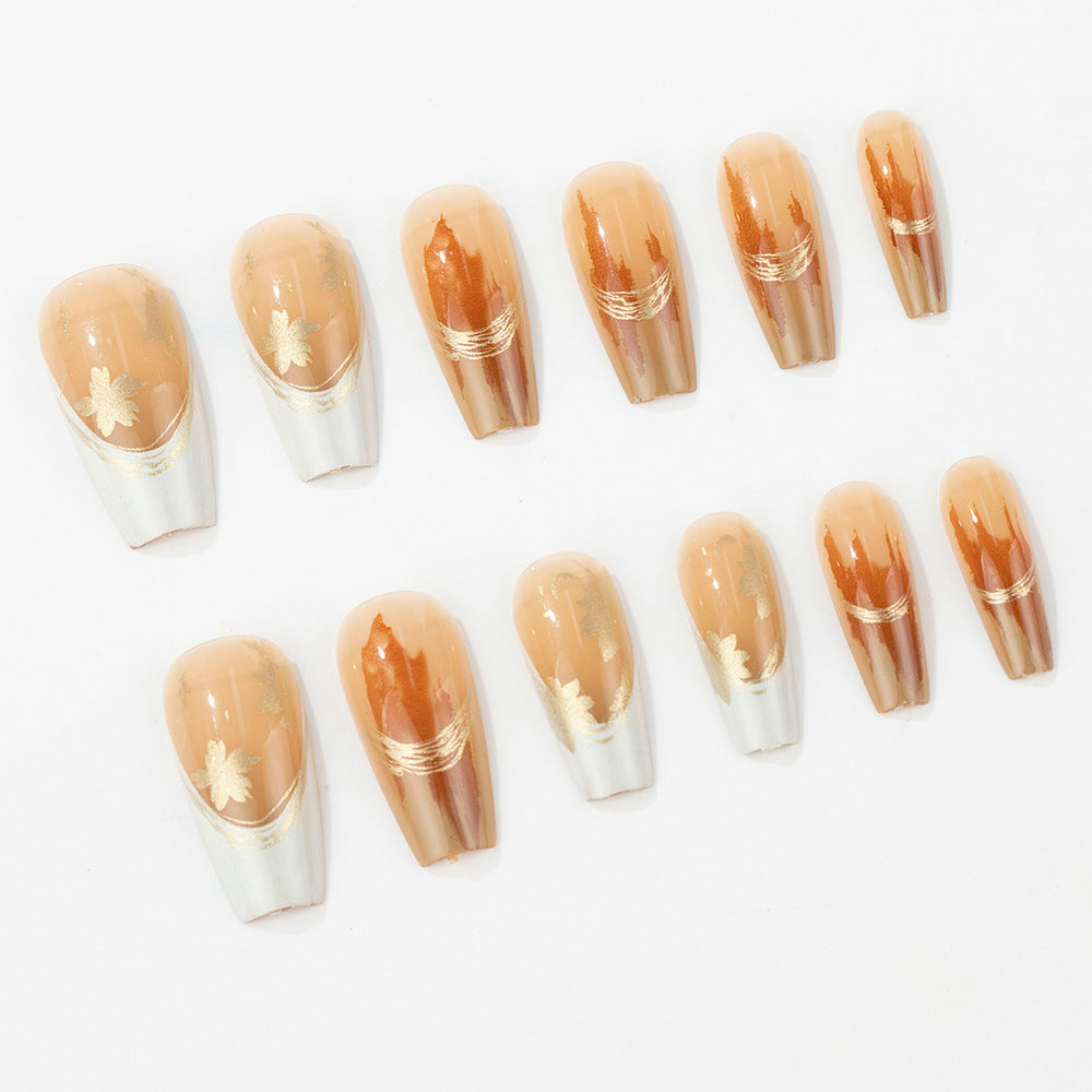 Artistic Floral Press-On Nail Design Kalsten
