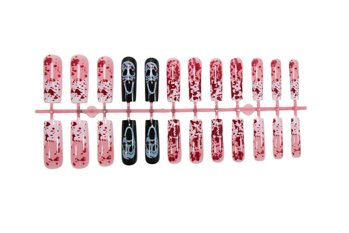 Halloween Fake Nail Set with Exciting Bloody Designs and Creepy Motifs Kalsten