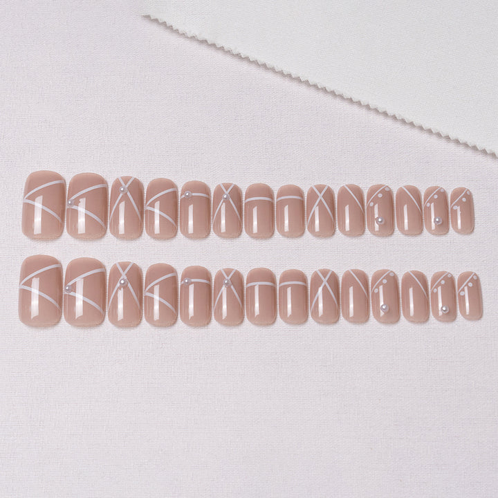 Elegant Decorative Press-On Nail Set