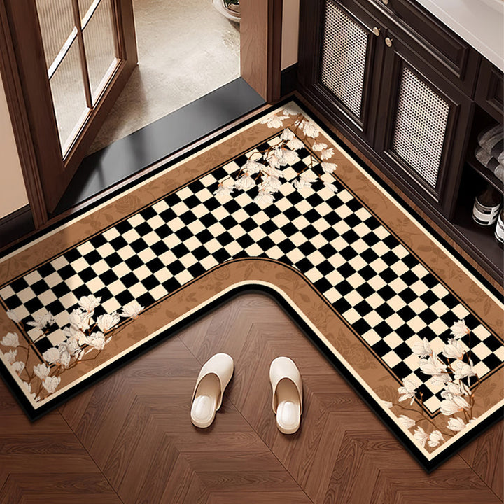 Checkered Pattern Anti-Fatigue Kitchen Mat