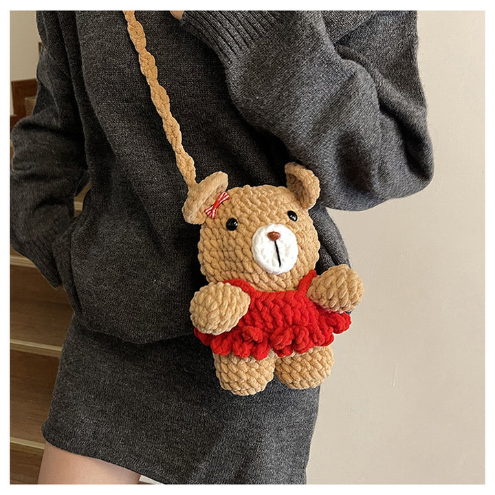 Cute Bear-Shaped Plush Backpack