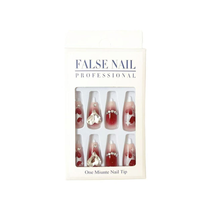 Artificial nails in romantic heart design Kalsten