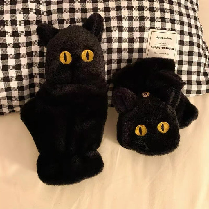 Cute Cat-Themed Plush Mittens Kalsten
