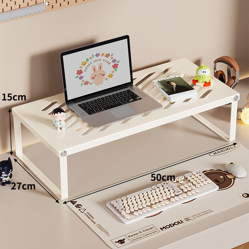 Ergonomic Ventilated Metal Laptop Riser with Under-Desk Storage