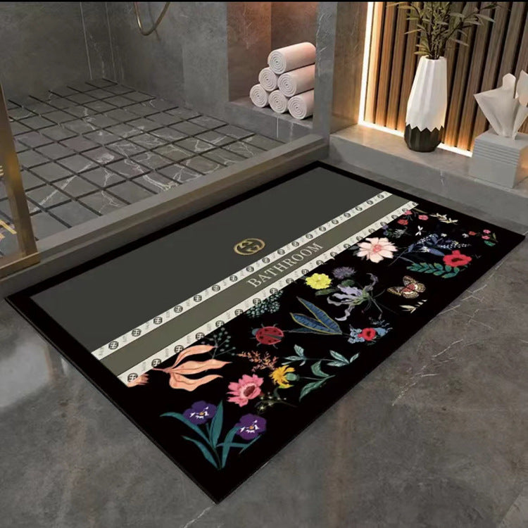 Fun Graphic Bath Mat for Bathroom