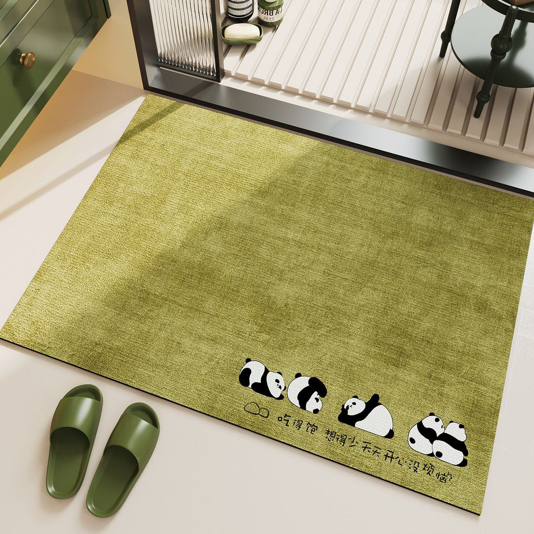 Panda-Themed Decorative Floor Mat