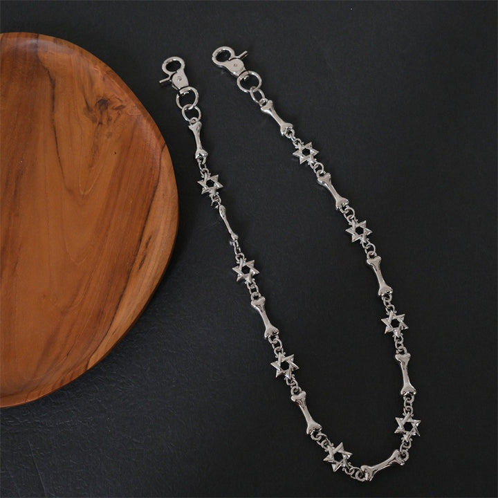 Elegant necklace with cross and bone pendants Kalsten