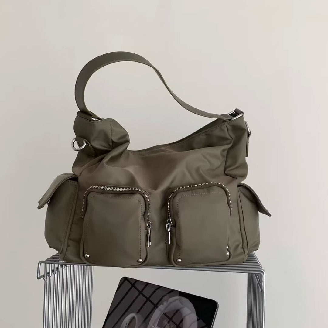 Multi-Pocket Utility Shoulder Bag