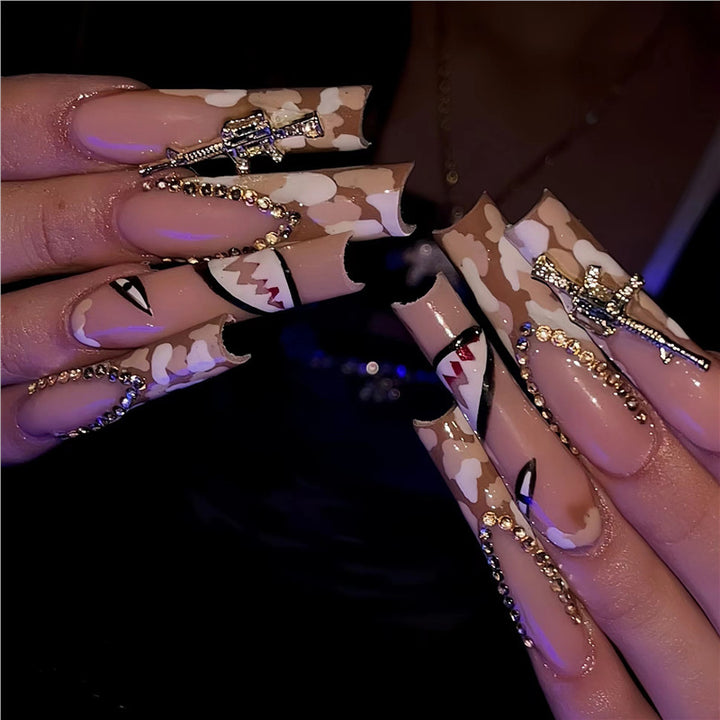 Artistic Decorative Press-On Nail Extensions Kalsten