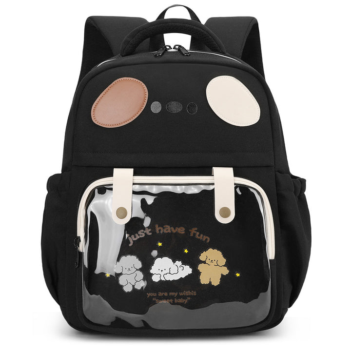 Backpack with Transparent Compartment and Playful Design Kalsten