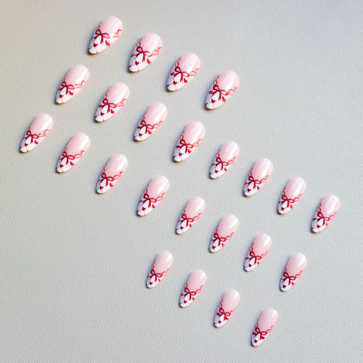 Artistic Heart Motif Nail Art