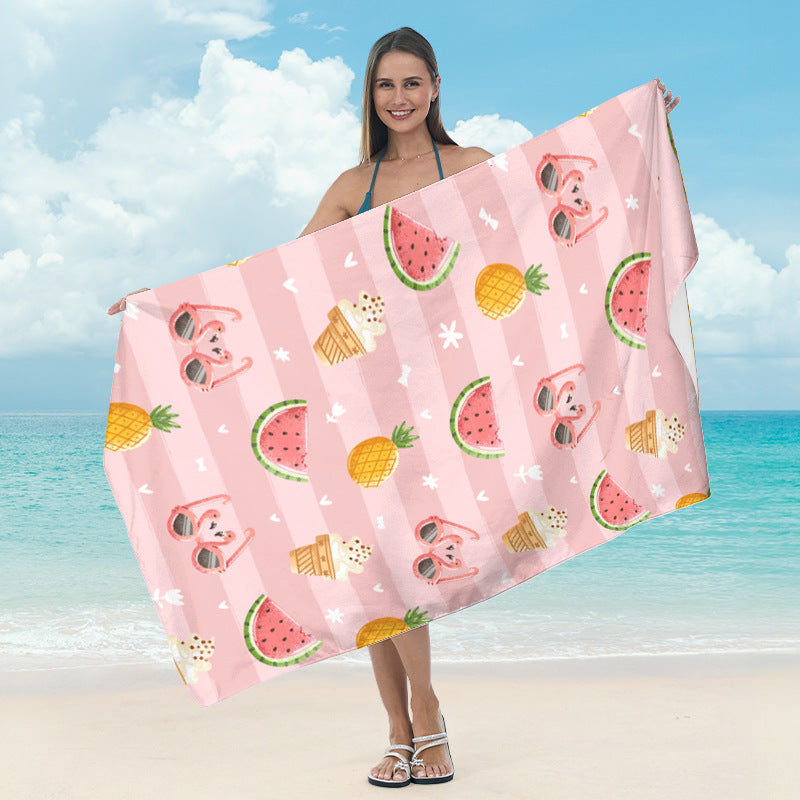 Beach blanket with tropical leaf design Kalsten
