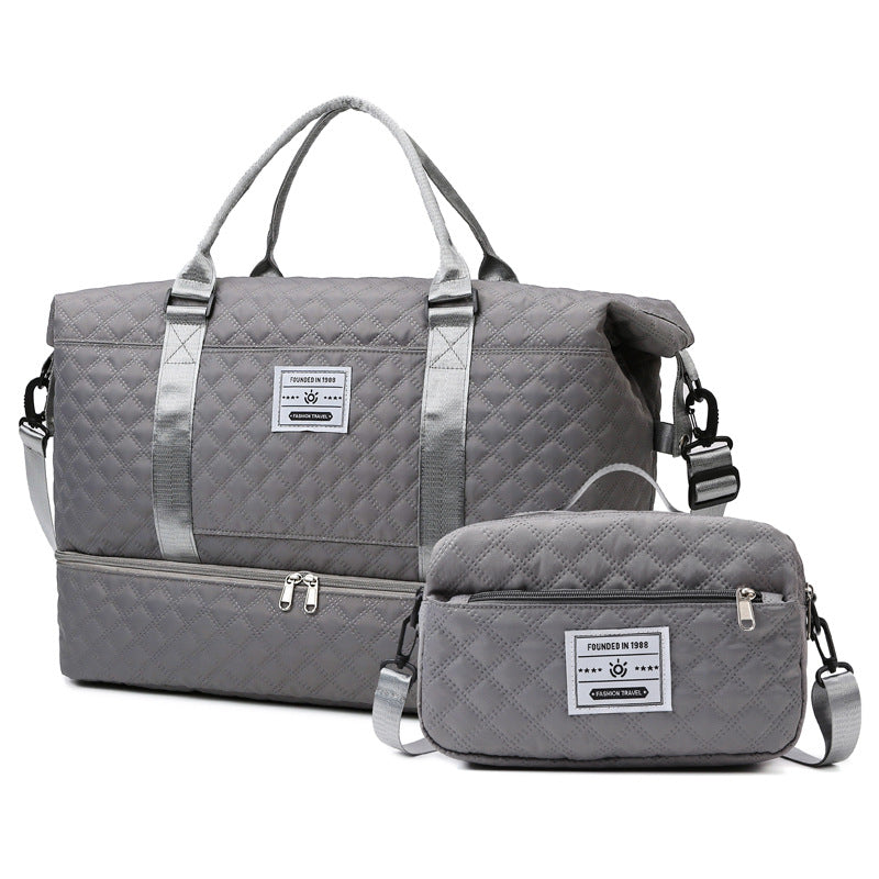 Quilted Multi-Pocket Travel Duffle Kalsten