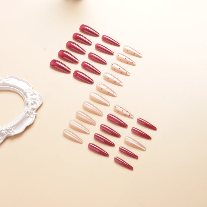 Premium Decorative Stiletto Press-On Nail Set Kalsten