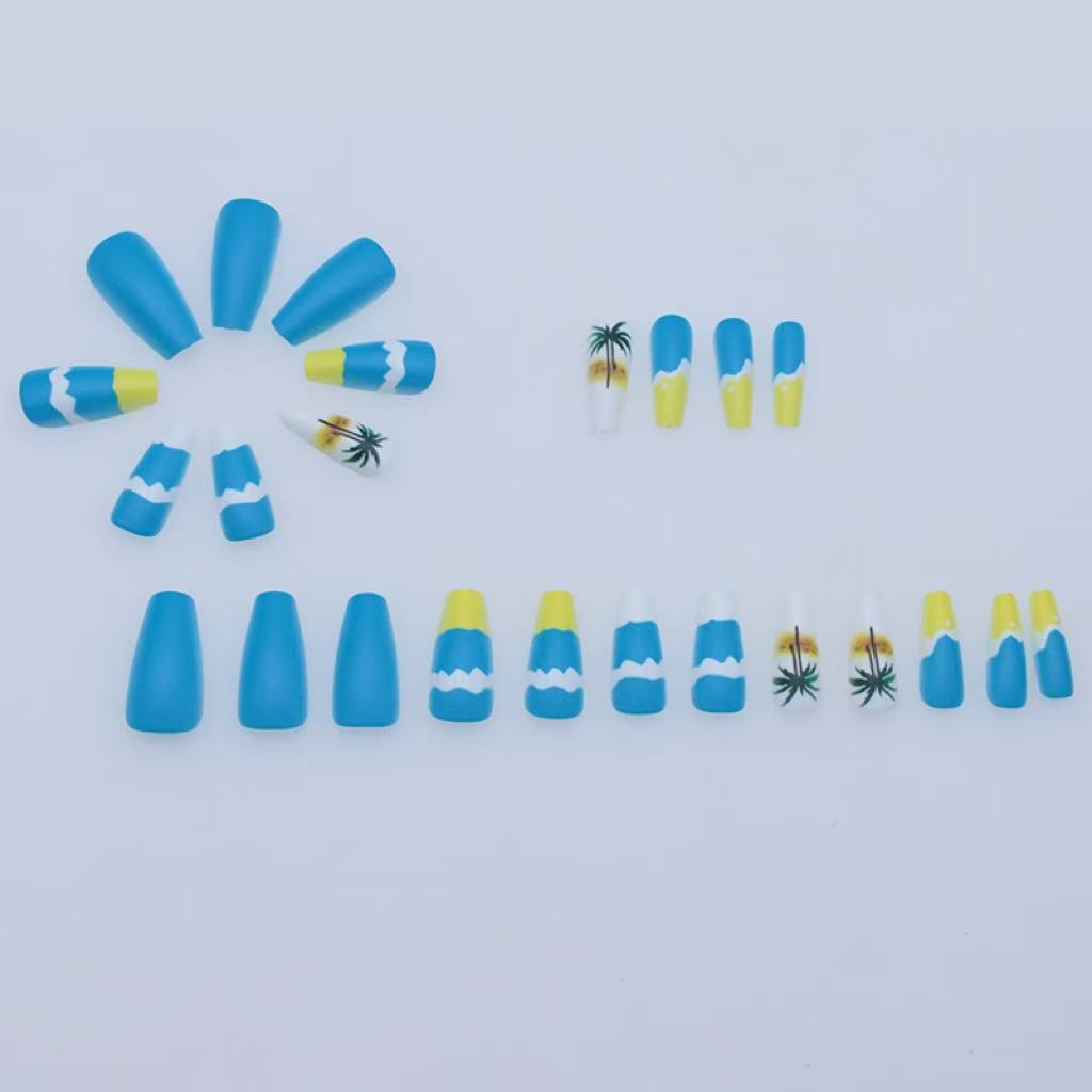 Tropical Beach Scene Nail Art Kalsten