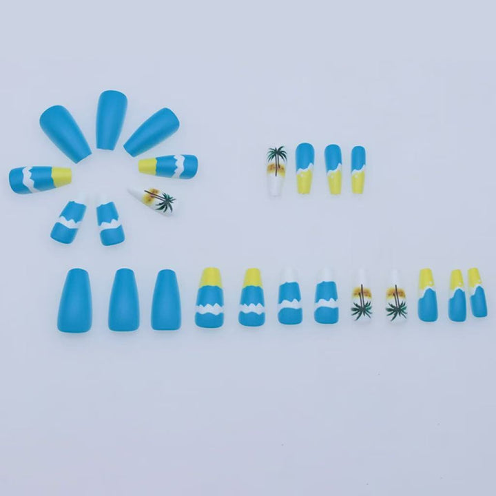 Tropical Beach Scene Nail Art Kalsten