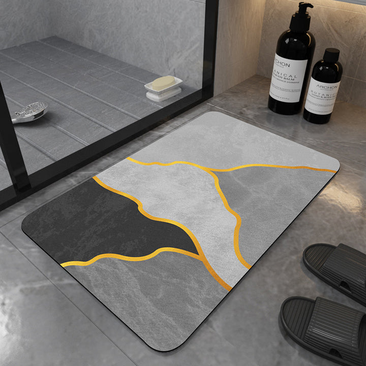 Modern Geometric Bath Mat Kalsten