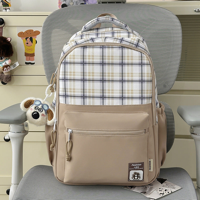 Stylish Plaid Design Backpack Kalsten