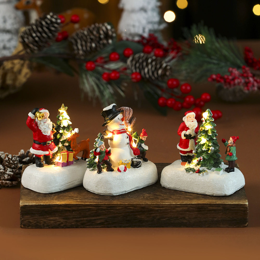 Illuminated Snowman Figurine Kalsten