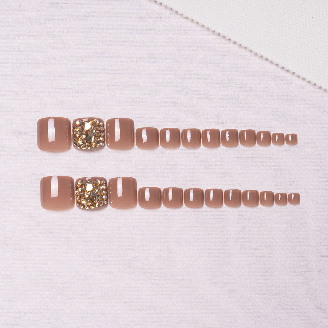 Decorative Rhinestone Toenail Art  1791110396