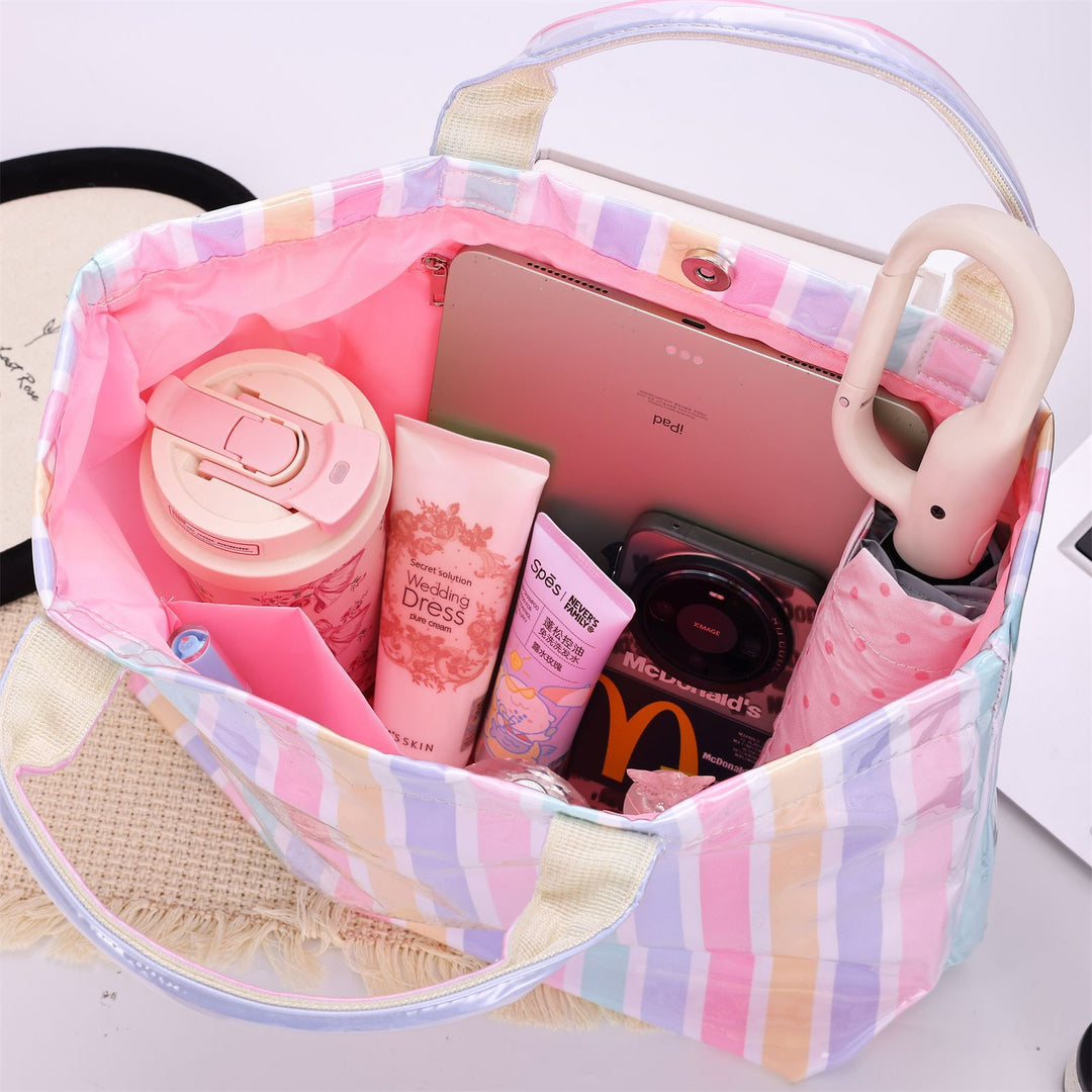 Large Stylish Striped Tote Bag Kalsten