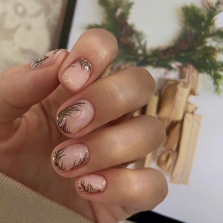 Artificial nail set with festive winter theme Kalsten