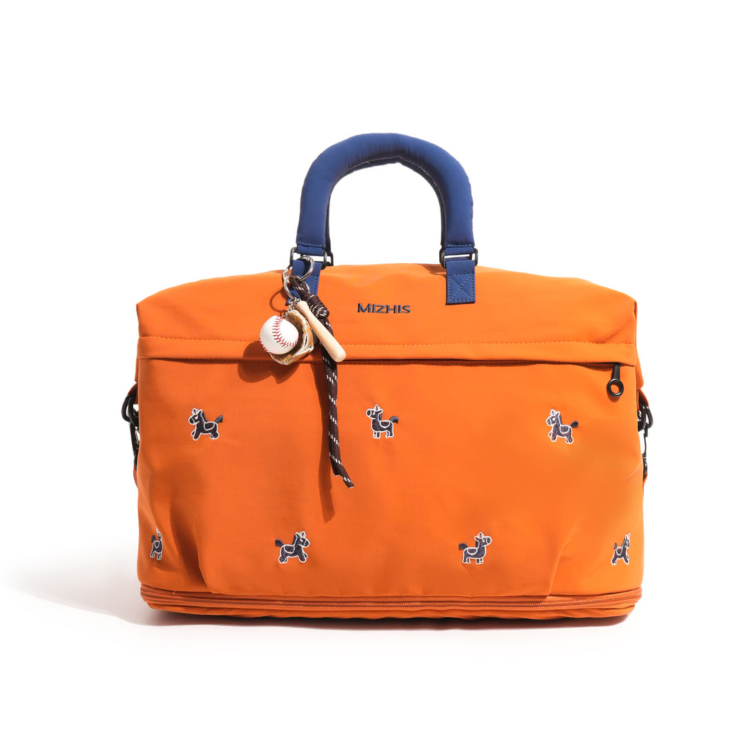 Fun Embroidered Pet-Themed Travel Bag