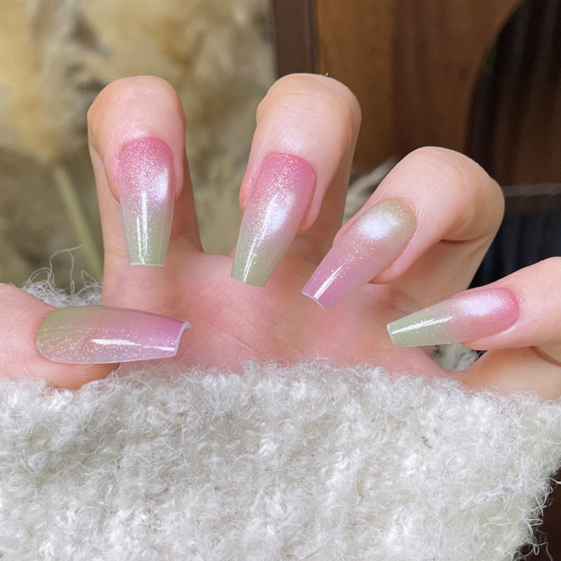 Ombre Press-On Nails with Glitter Finish Kalsten