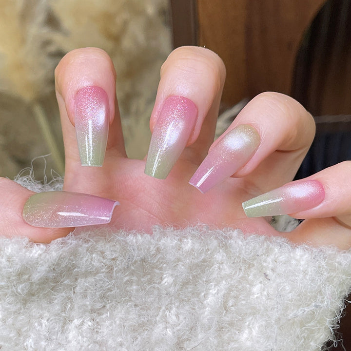 Ombre Press-On Nails with Glitter Finish Kalsten