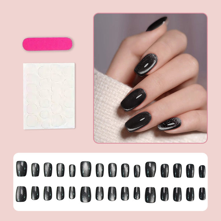 Acrylic Nail Set with Glamorous Glitter Accents Kalsten