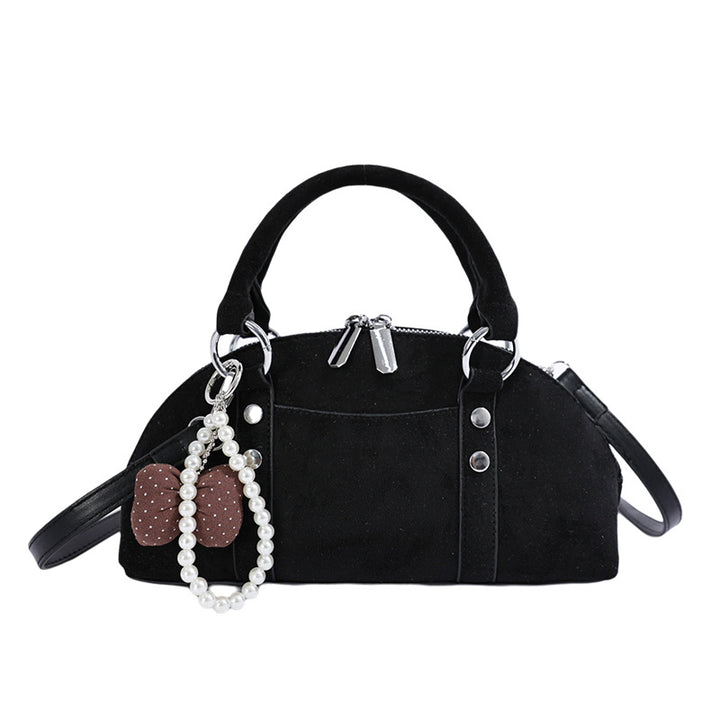 Structured Suede Handbag