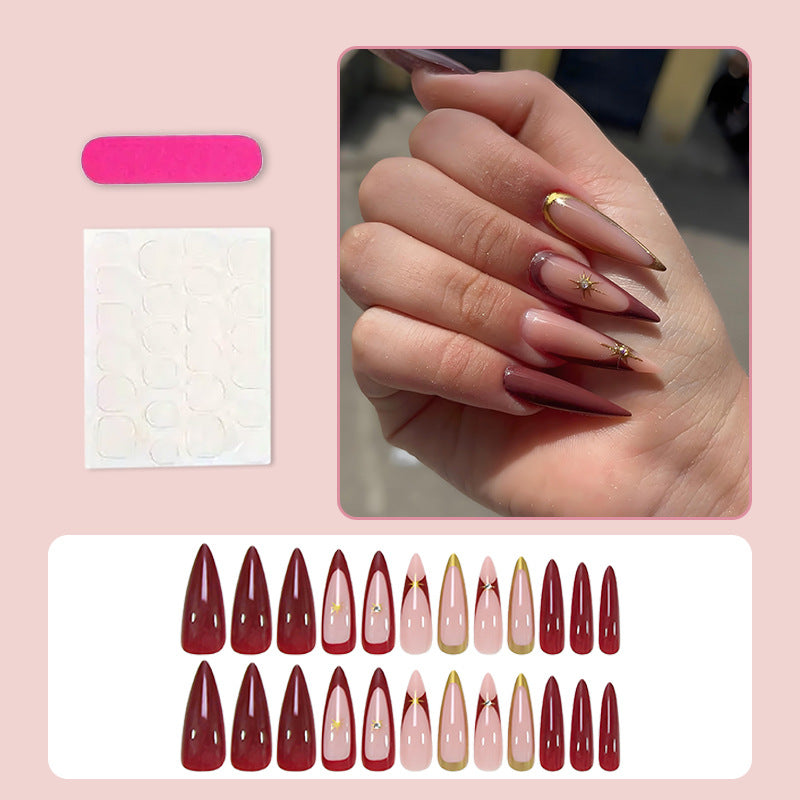 Art nail set with elegant tips and glamorous details Kalsten