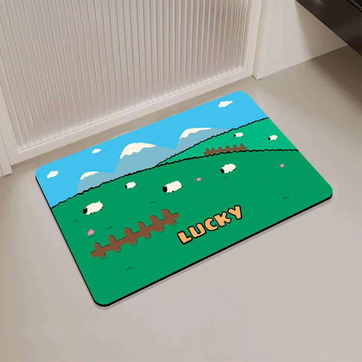 Playful Cartoon-Themed Door Mat Kalsten