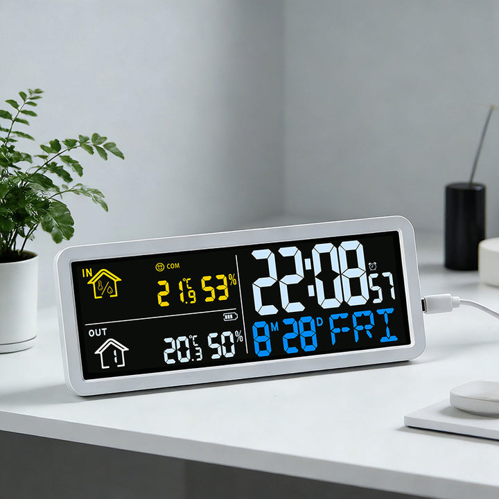 Digital weather forecast clock with hygrometer Kalsten