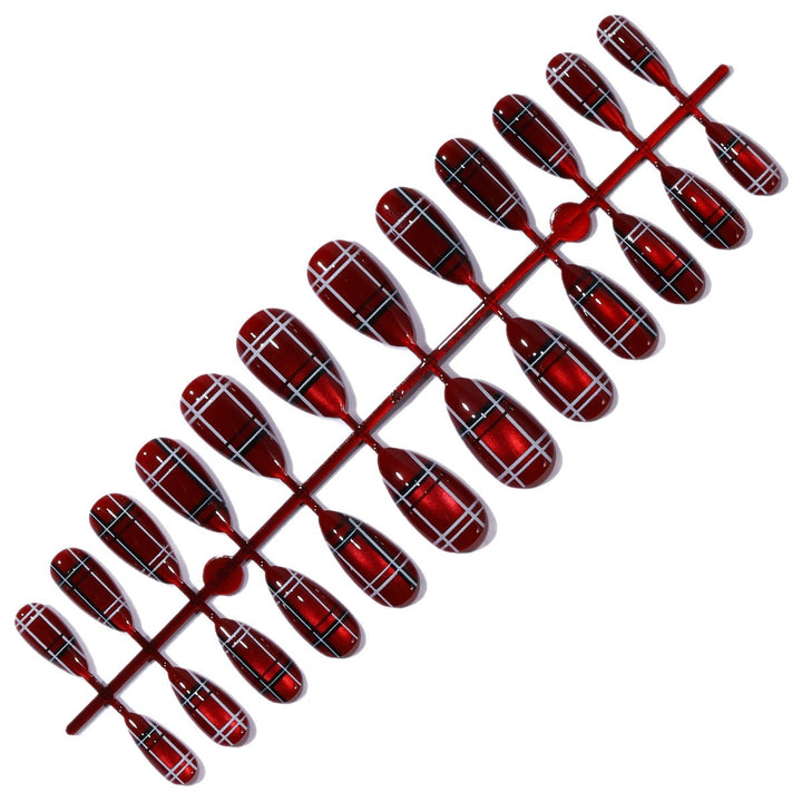 Trendy Plaid Nail Art Extensions Kalsten