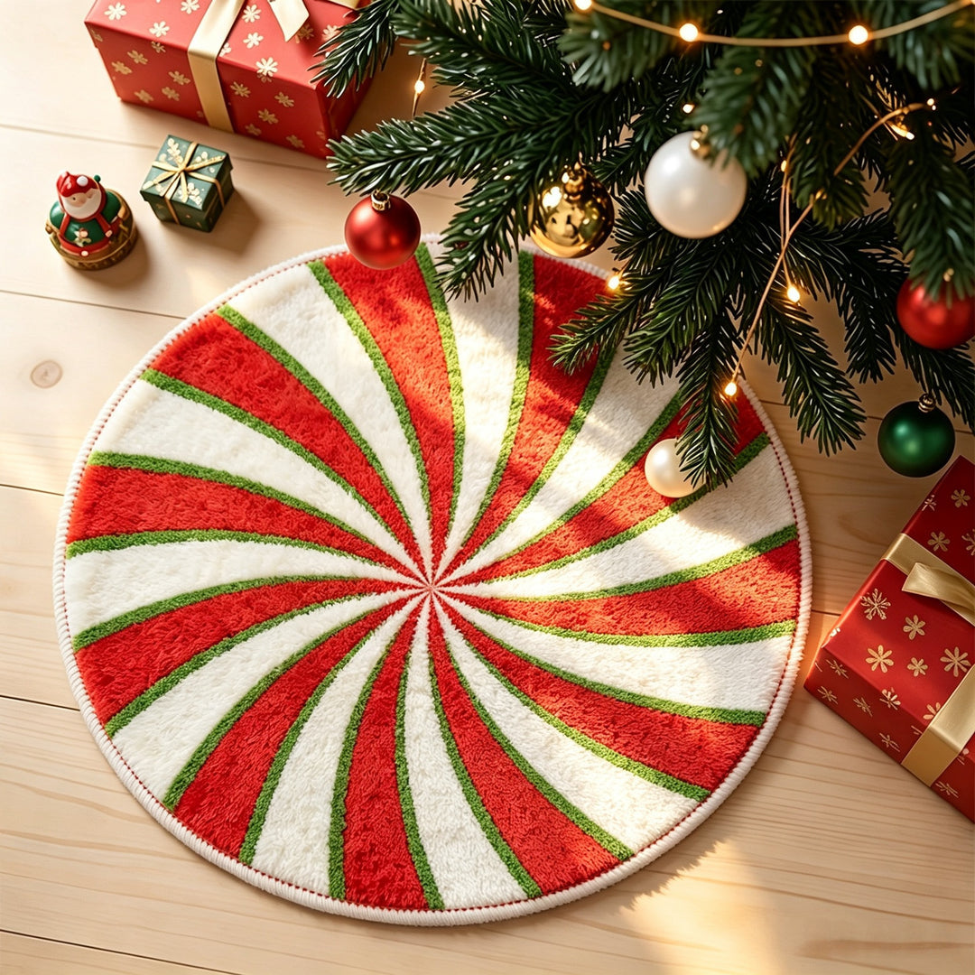 Spiral Pattern Round Area Rug