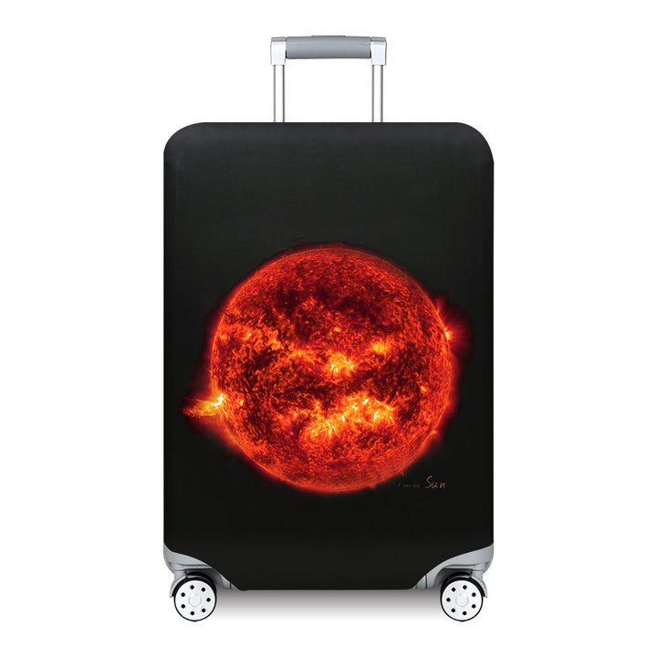Unisex hard-shell suitcase with modern wave pattern Kalsten