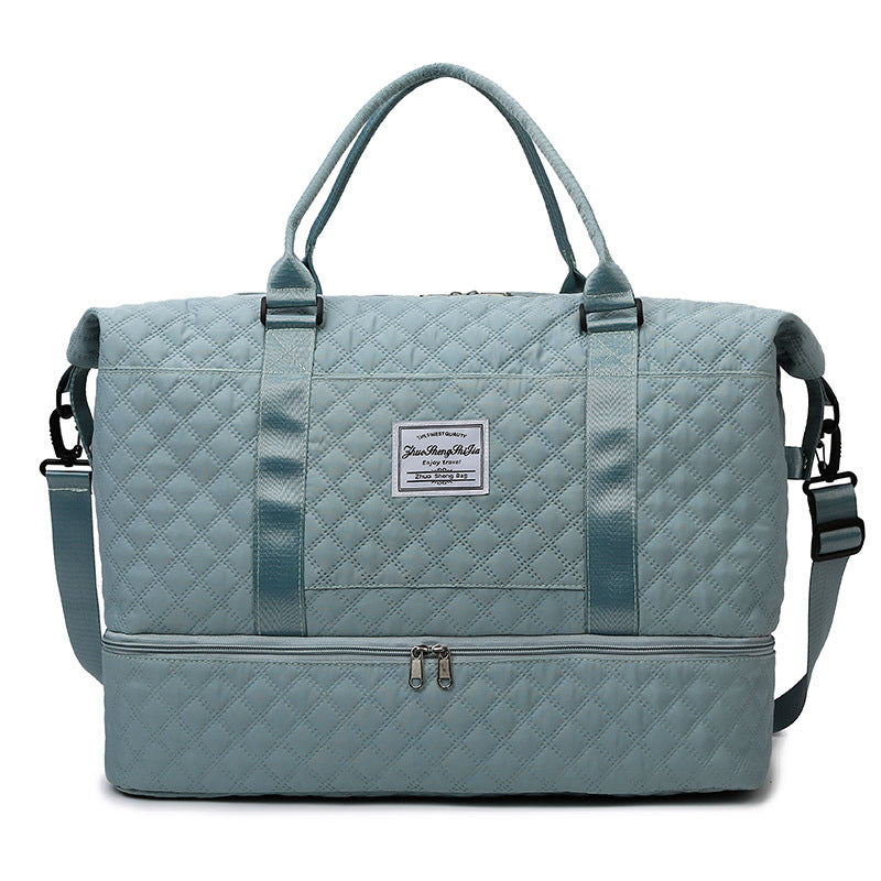 Quilted Multi-Pocket Travel Duffel